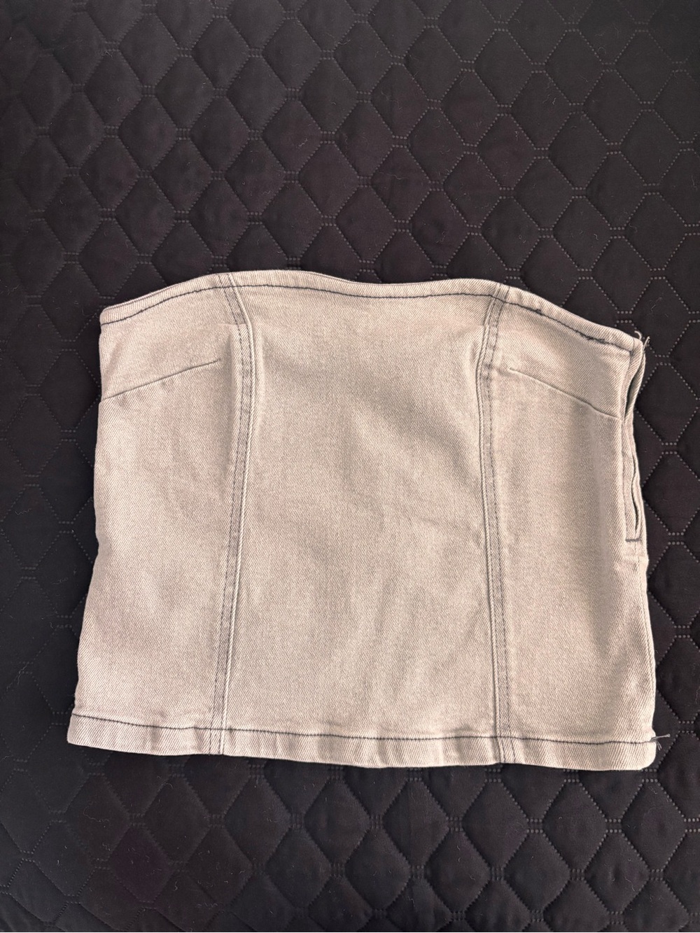 Noisy May gray denim tube top in a Medium